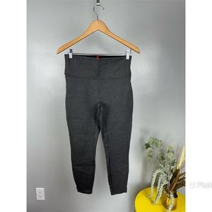 Spanx Ankle Length Ponte Hem Slit Leggings Gray Medium